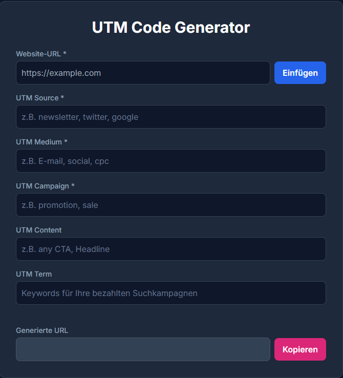 UTM-Generator Vorschau